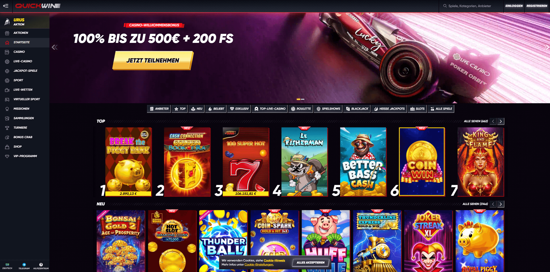 QuickWin neues Online Casino